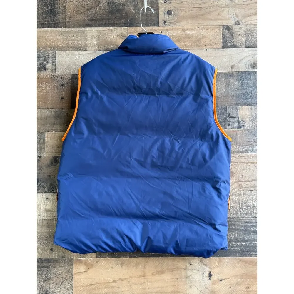 L.L. Bean Men's Goose Down Insulated Puffer Vest – Blue / Orange – Size Large